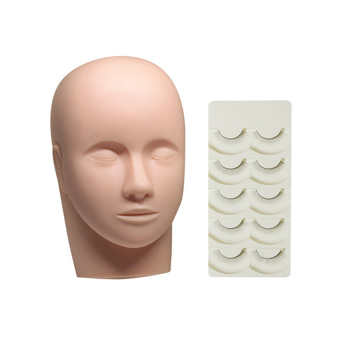 Practice mannequin head and practice lashes